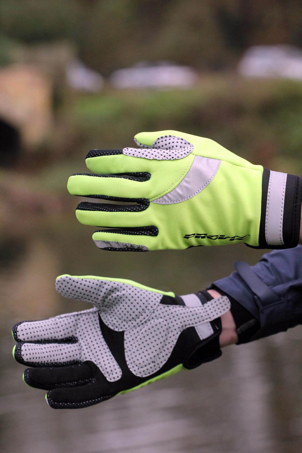 Hi vis sales cycling gloves